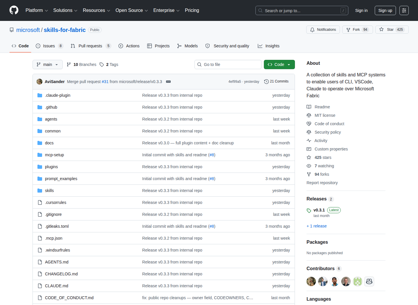 Microsoft Skills for Fabric repository screenshot